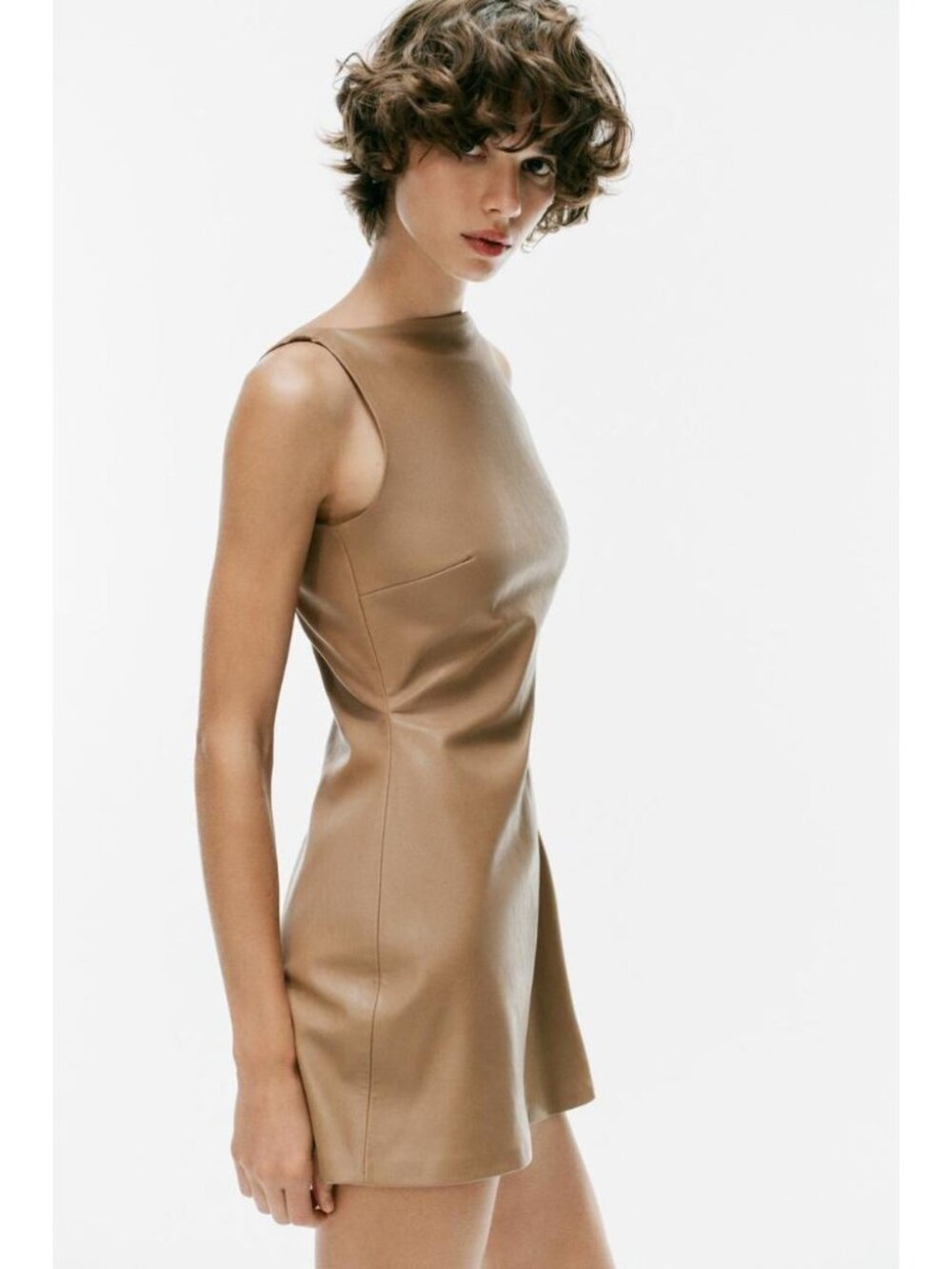 ZARA FAUX LEATHER MINI DRESS 4764/201/704